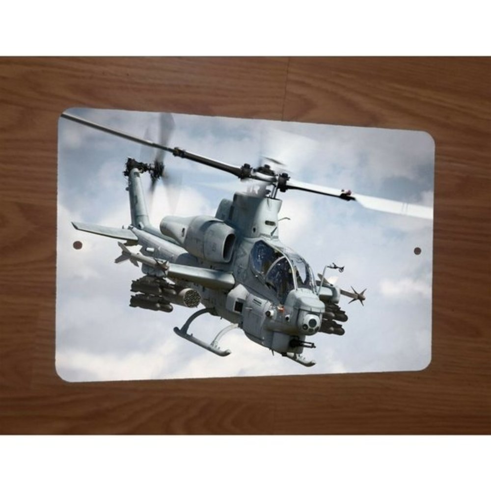 AH-1Z Viper Helicopter 8x12 Metal Wall Sign